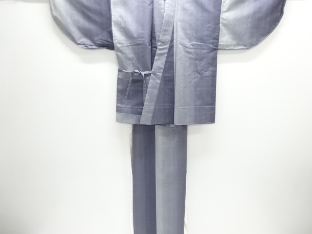 縞織り出し手織り紬二部式道中着